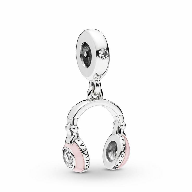 Pandora Pink Headphones Dangle Charm Silver Egypt YO0762815